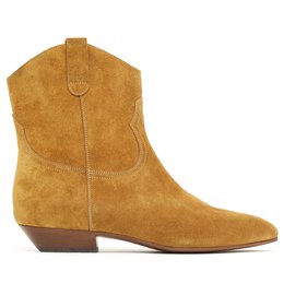 Saint Laurent-CAMEL SUEDE FR37 NEW-Caramel