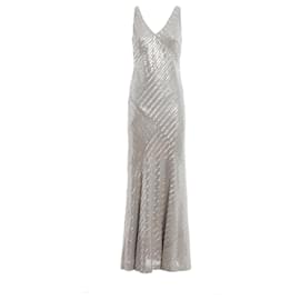 Ralph Lauren-Silver Kendalyn evening dress-Silvery