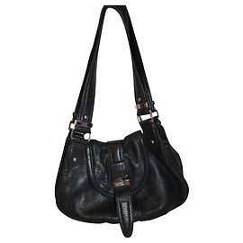 Lancel Frasque Black Leather Handbag Black