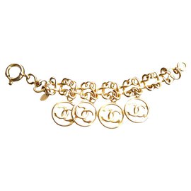 Chanel-Pulsera medallones Chanel-Dorado