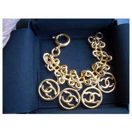 Chanel-Bracelet chanel médaillons-Doré