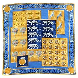 Cartier Sciarpa 90 X 90 centimetro Blu