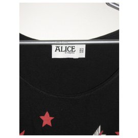 Alice by Temperley-Vestido de amor-Negro,Multicolor