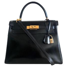 Hermès Kelly 28 Box Noir Noir