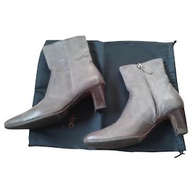 Beige leather boots ,Laboratorigarbo Beige