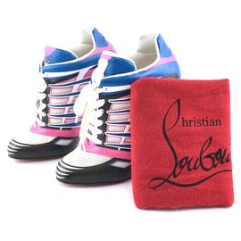 Christian Louboutin-Baskets Christian Louboutin Boltina Fluo 120 Pompes Fluo Mat / Jazz-Multicolore