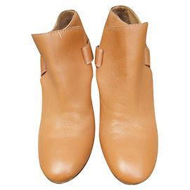 Chloé Leather Ankle Boots Light Brown 39 Light brown