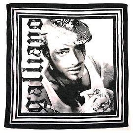 John Galliano Bufandas Negro Blanco