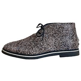 Tod's No_Code Wüstenstiefel aus Kalbshaar weiß schwarz Schwarz Weiß