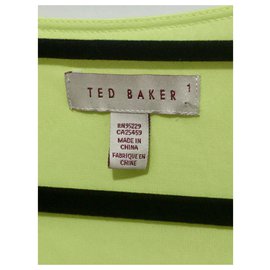 Ted Baker-Túnica de seda verde limão-Verde claro