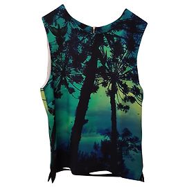 Barbara Bui Bedrucktes Oberteil Grün Polyester Größe 36 Grün