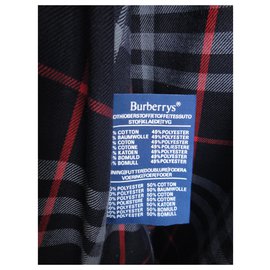 Burberry-trench coat vintage Burberry para mulher 40-Azul marinho