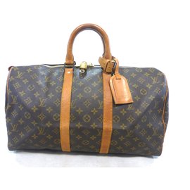 Louis Vuitton-keepall 45 monograma-Marrom