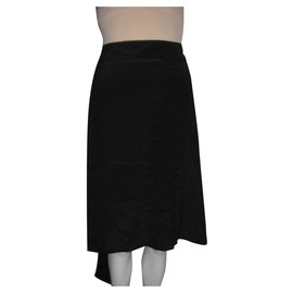 Philosophy Di Alberta Ferretti-Silk skirt with tie detail-Black
