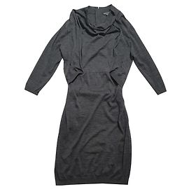 Cos Grey Merino Wool Dress Grey