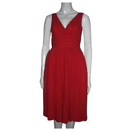 Vestido Temperley London de crepe de seda rojo Roja