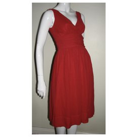 Temperley London-Red silk dress-Red
