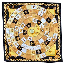 Cartier Sciarpa 90 X 90 centimetro Nero Giallo