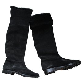 Autre Marque-Bi-material boots, Pointure 42.-Black