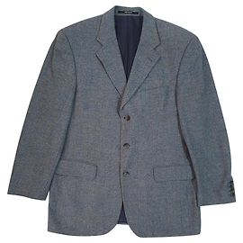 Yves Saint Laurent Blue Tartan Wool Blazer Blue