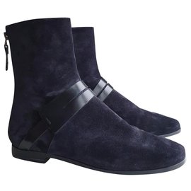 Autre Marque-Stivaletti Carritz-Nero,Blu navy