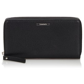 Autre Marque-Tiffany Black Leather Long Wallet-Black