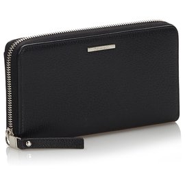 Autre Marque-Tiffany Black Leather Long Wallet-Black