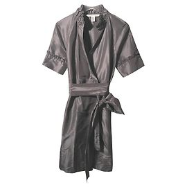 Diane Von Furstenberg Wickelkleid aus Seide Grau Silber Grau