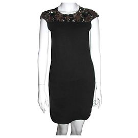 Vestido negro Needle & Thread con pedrería Negro Multicolor