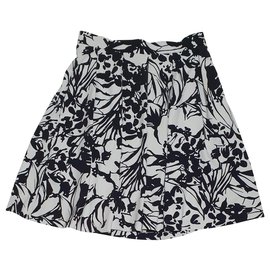 Gonna Cynthia Rowley bianca e nera Nero Bianco