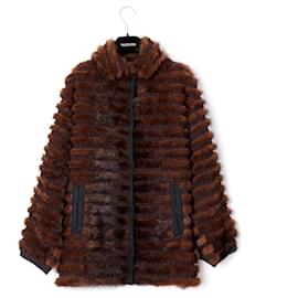 Dolce & Gabbana-MINK AND SILK FR38-Marron