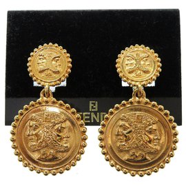 Fendi-Fendi Vintage Earrings-Golden