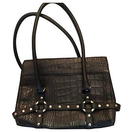 Russell & Bromley Sac à main en cuir structuré Noir