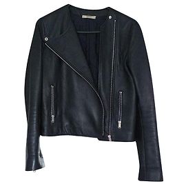Céline Perfecto Lederjacke Schwarz Schwarz