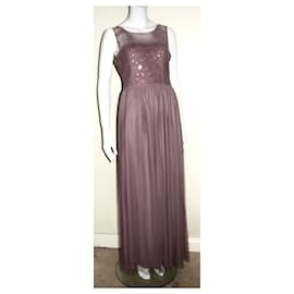 Vera Wang-Evening gown with tulle and sequins-Pink,Purple