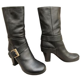 Botas Chloé em couro granulado preto 37,5 Preto