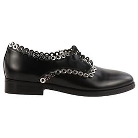 Alaïa ALAIA EYELET LEATHER SHOES Black