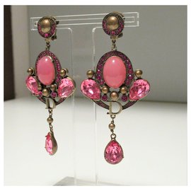 Christian Dior-John Galliano for Dior crystal earrings-Golden