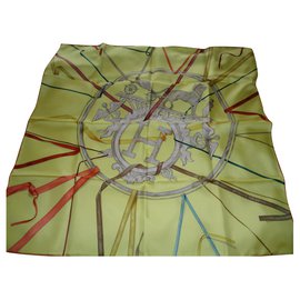 Hermès Sciarpe di seta Giallo