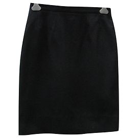 Falda de lana negra Givenchy Negro