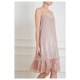 Needle & Thread-Vestido de lantejoulas-Rosa