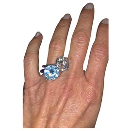 Bottega Veneta-Rings-Silvery,White,Light blue