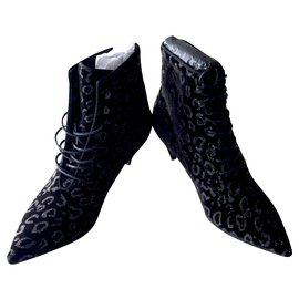 Yves Saint Laurent-YSL Leopard Print Boots-Multiple colors