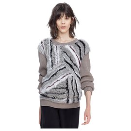 Diane Von Furstenberg-Knitwear-Beige,Grey