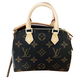 Bolsa Louis Vuitton Speedy Nano Marrom de Tecido Marrom