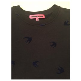 Alexander Mcqueen-MCQ- Bird pattern sweatshirt- New-Black