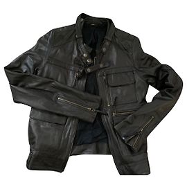 Maje Jacke aus schwarzem Lammleder Schwarz
