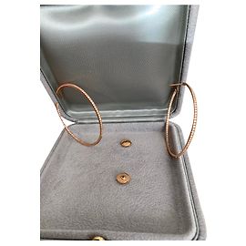 Autre Marque Pink gold hoops and diamonds Golden