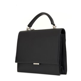 Saint Laurent-BABYLONE MEDIUM BLACK-Noir,Argenté