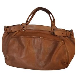 Bolsa de couro Vanessa Bruno Moon marrom Outro